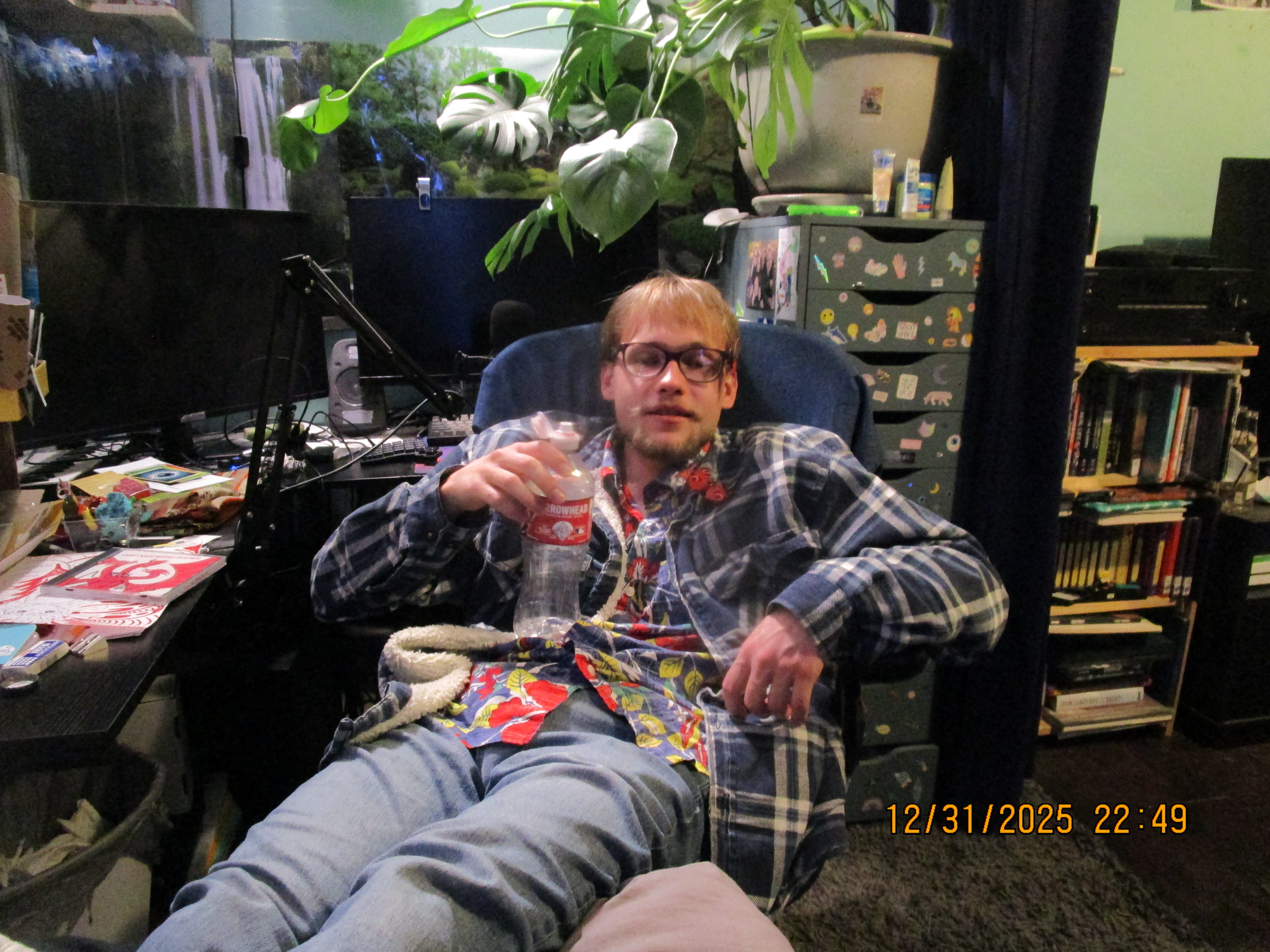 david in chair